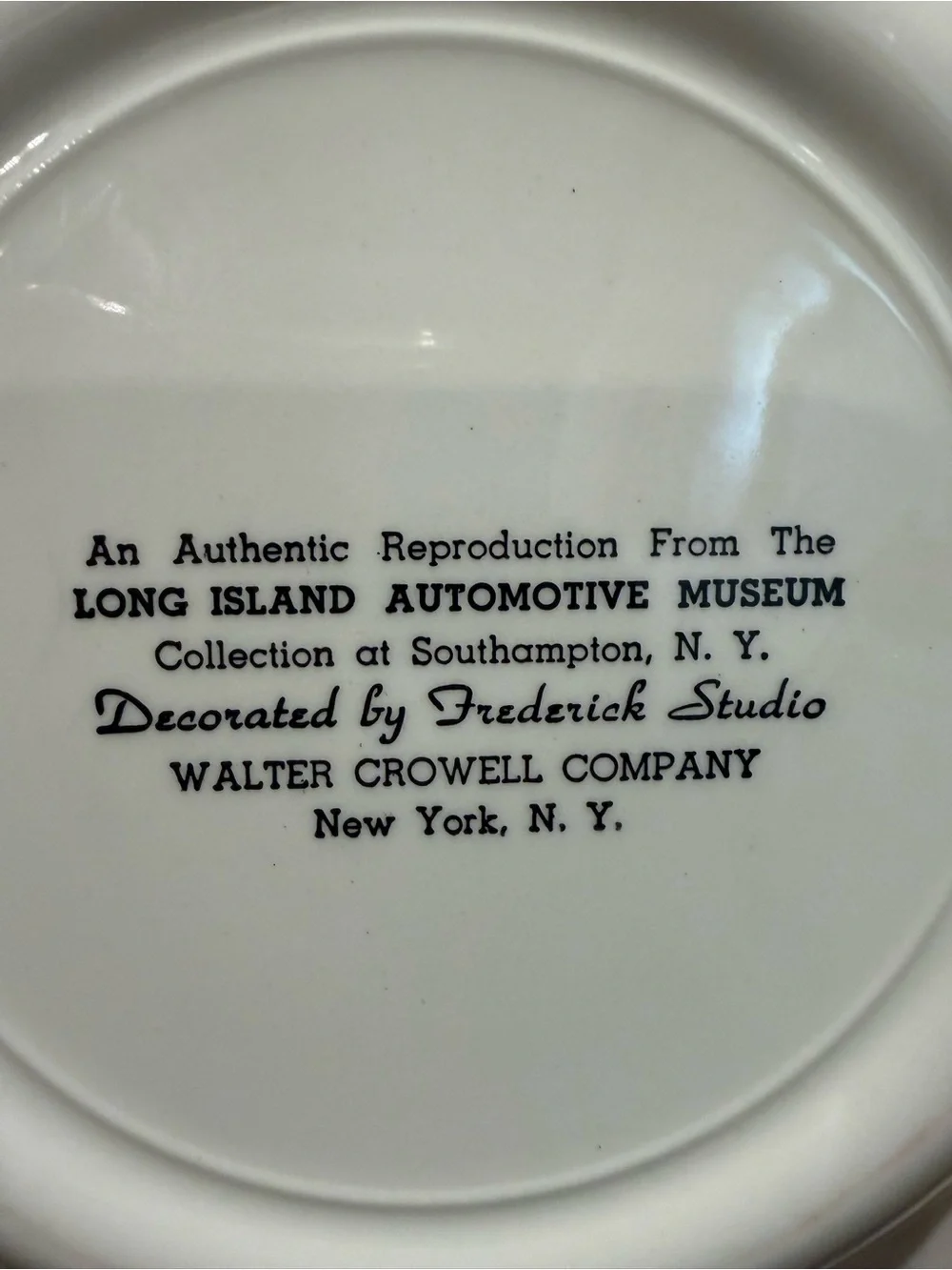 Vintage 1950s Long Island Automotive Museum Ashtray 1904 Franklin Tonneau